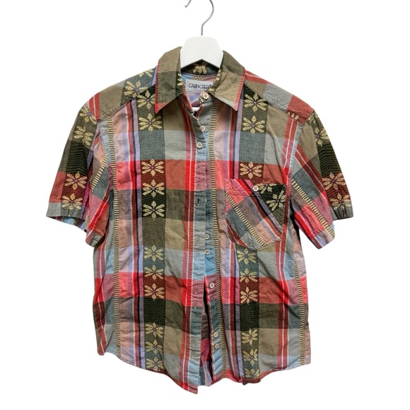 Cabin Creek Tops - Vintage Cabin Creek Size Medium Grandpa Plaid Skater Earthy Button Down Shirt